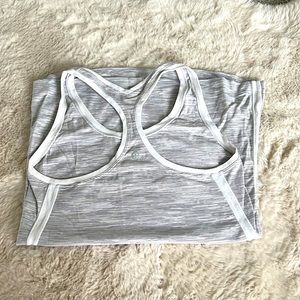 Lululemon Gray stripe racer back tank. Size 6